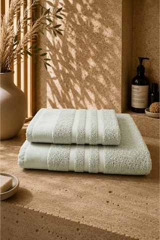 Sahra Model 2'li Banyo Havlu Seti Mint