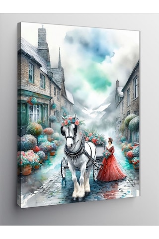Kanvas Tablo Kral Aslan Ve Yavrusu 70cmx100cm