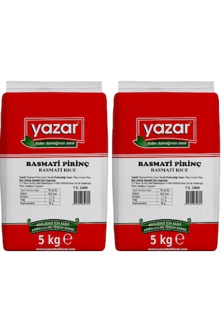Yazar Basmati Pilavlık Pirinç 2 x 5 KG