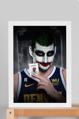 Nikola Jokic Çerçeveli Tablo - Basketbol Nba Posteri Tablo