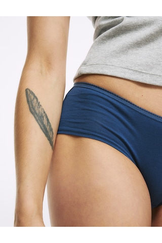 Marks & Spencer 5'li Cotton Lycra Short Külot Seti Koyu Mavi