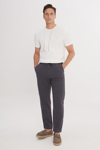 AC&Co / Altınyıldız Classics Erkek Antrasıt %100 Pamuk Slim Fit Dar Kesim Beli Bağlamalı Yan Cepli Pantolon Antrasit