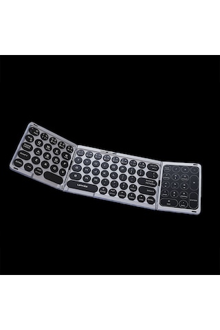 Lenyes Wk110 Num Touch Pad Özellikli Katlanabilir Bluetooth Bağlantılı Kablosuz Klavye Siyah