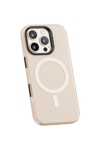 Apple Uyumlu iPhone 16 Pro Max Kılıf Magsafe Şarj Özellikli Yeni Seri Benks Lucid Armor Kapak Gold