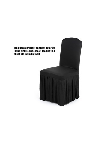Kosona Milk Silk %85+spandex %15 Kadife Yumaklı Sandalye Örtüsü - Gümüşlü, Temizliği Kolay, Düğün, Restoran, Banket İçin Siyah Diğer