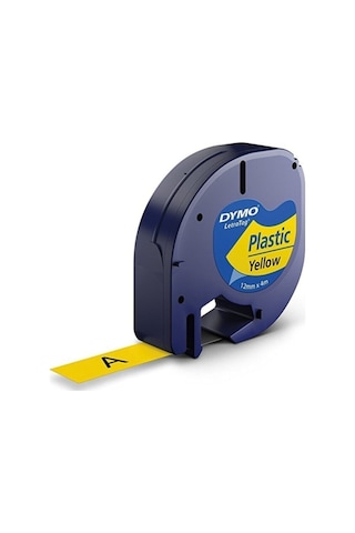 Letratag S0721620 Sarı Plastik Yedek Şerit Etiket 12mm X 4m 1