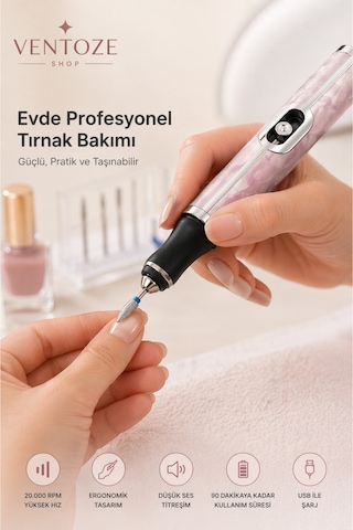 Ventoze Profesyonel Tırnak Törpüsü Seti