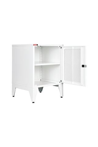 Lande - Ziglat 655 - Metal Dolap - Perfore Metal Kapılı - Mat Beyaz. Beyaz