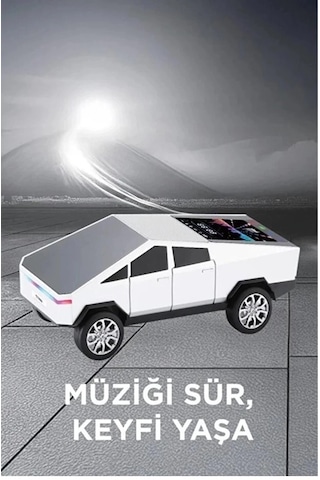 D68 Cyber Model Araba Tasarımlı Bluetooth Hoparlör 15w Güçlü Ses Rgb Led /tws/usb Beyaz