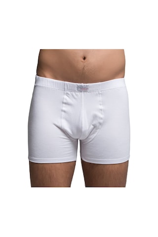 Thermoform Bambu Erkek Kolsuz Bisiklet Yaka Atlet Ve Boxer Şort Seti Beyaz Çok Renkli