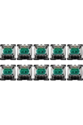 Sones 10 Adet Gateron G Şaft Siyah Alt Şeffaf Şaft Kapağı Eksen Anahtarı, Stil: G5 Ayak Yeşil Şaft