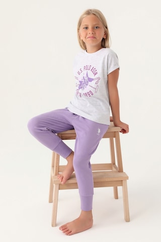 U.s. Polo Assn Lisanslı Starry Kar Melanj Kız Çocuk Pijama Takımı 5274-43205 Kar Melanj