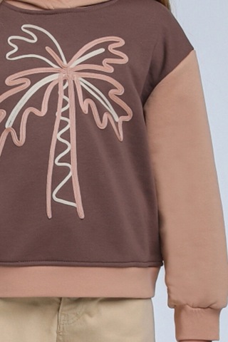 Xo Kids Kız Çocuk Sweatshirt 5-9 Yaş 35871 Kahve Kahverengi