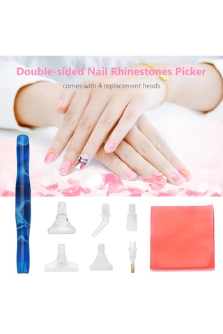 Geeksen 4 Başlıklı Tırnak Taş Tutucu - 5d Elmas Boyama Ve Tırnak Tasarımı İçin Pratik Set