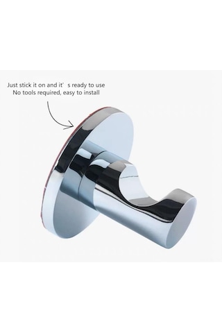 Konesam Zinkli Banyo Otomatik Yapışkan Kanca Seti 3 Adet - 2 Kg Yük Taşıma Kapasitesi, Sıfır Delme Gereksinimi, Modern Siyah Desen Siyah