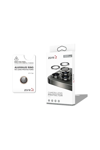 Apple Uyumlu iPhone 17 Air Kamera Lens Koruyucu Cl-12 Premium Safir Parmak İzi Bırakmayan Anti-reflective
