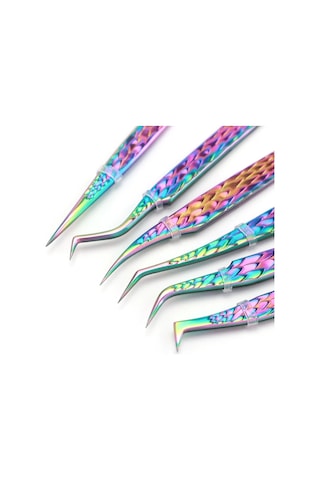 6 Adet Sahte Kirpikler İçin Yanlış Lashes Cımbız Seti Uzantıları