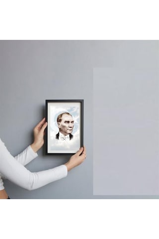 Atatürk Tasarımlı Yapışkanlı Sök Tak Çerçeve 20x30cm