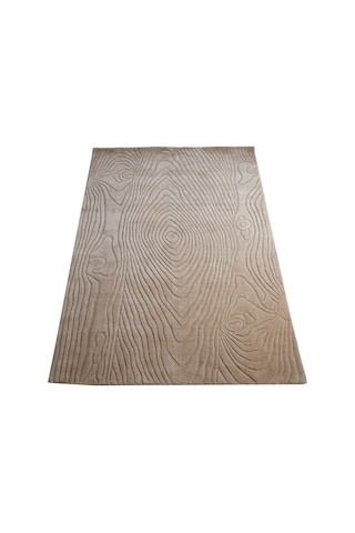 Çam Halı Emboss Jr 06 Bej Modern Desen Yeni Zellanda Yünü Ve Viskon El Dokuması Halı - 160x230 Bej