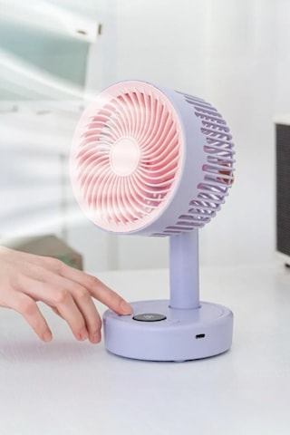 Fressi Jaf17 Taşınabilir Masaüstü Mor Usb Fan