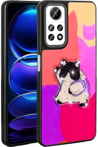Redmi Note 12 Pro 4g Kılıf Parlayan Kabartmalı İkonik Figürlü Uzrm Amas Silikon Kapak - Beyaz Beyaz