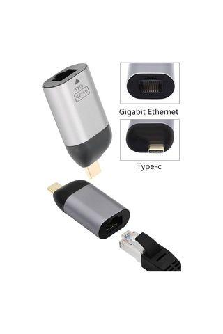 Yüksek Hızlı Veri Aktarım Dönüştürücüsü Type-c Rj-45 Dönüştürücü Çevirici Adaptör Aparat