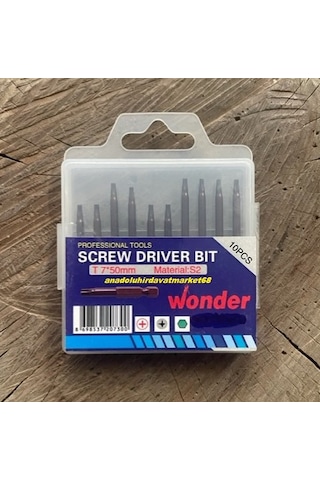 Wonder İmpact Pro Tork7 Mıknatıslı Tork Uç Seti Tork Uç Takımı T7mm 10pcs