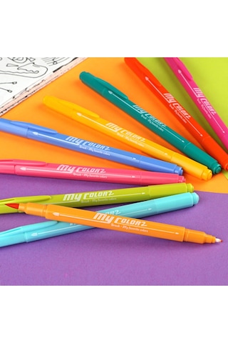 Dong A Çift Taraflı Fırça Uçlu 12 Renk Brush+Fine Uç