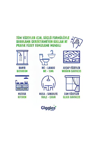 Giggles Beyaz Sabun Kokulu Pratik Yüzey Temizleme Mendili 50'li