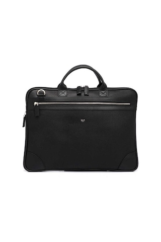 Siyah Hakiki Deri Erkek Laptop Çantası - S1lc00021111-d68-119446 Siyah