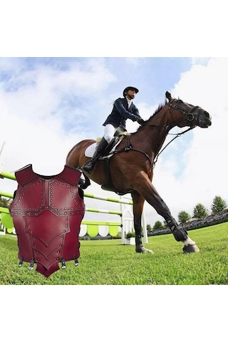 Suntek Yetişkin Binicilik Binicilik Yeleği Koruyucu Üç Kırmızı