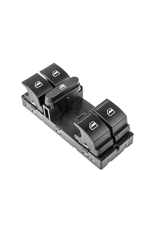 Volkswagen Polo 6r 2010-2013 Uyumlu Ön Sol Kapı Dörtlü Cam Açma Düğmesi Siyah 1k4959857
