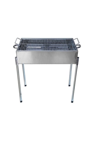 Paslanmaz Mangal Portatif Ayaklı - Standlı 70cm 4741 Beyaz