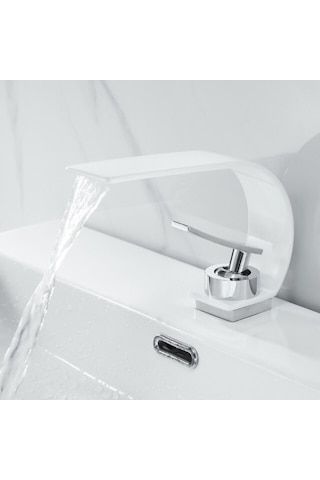 Şelale Lavabo Bataryası Beyaz - Krom