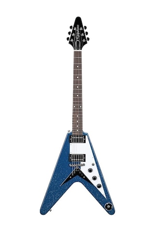 Epiphone Exclusive Flying V Elektro Gitar Brunswick Blue Sparkle