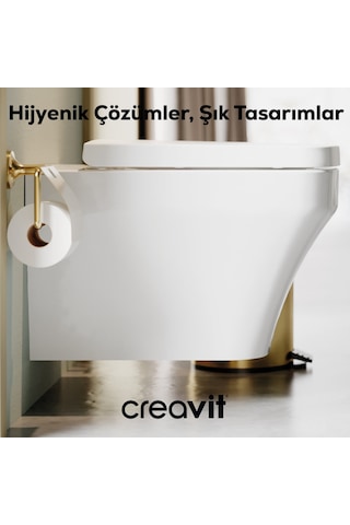 Creavit Çöp Kovası 12 Lt Pedallı Altın