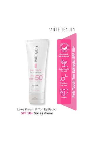 Sante Beauty Pink Touch Leke Karşıtı ve Ton Eşitleyici Güneş Kremi SPF50+ 75 ML