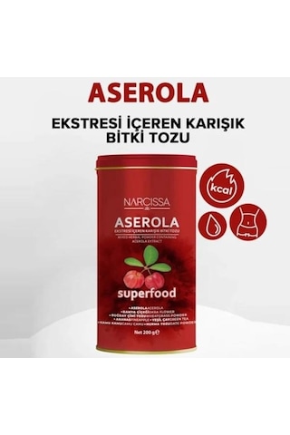 Narcissa Aserola Ekstresi Içeren Bitki Tozu 200 G + Detox 30 Kapsül