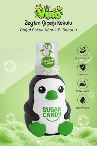 Sugar Candy Zeytin Çiçeği Kokulu Doğal Vegan Çocuk Köpük El Sabunu Vıno 350 Ml Paraben İçermeyen Yeş Diğer