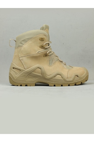 Pars Power Mid Hakiki Nubuk Deri Su İtici Özellikli Askeri& Polis Outdoor Tactical Kısa Bot-10982-kum Kum