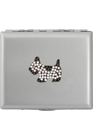 Zekupp Gümüş Gri Sevimli Köpek Temalı Metal Sigara Tabakası N11.2771