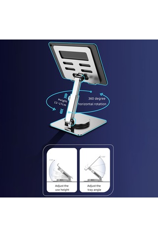 Telefonlar, Tabletler Mt136 Alüminyum Alaşımlı Stand Ayarlanabilir Masaüstü Tutucu Gümüş