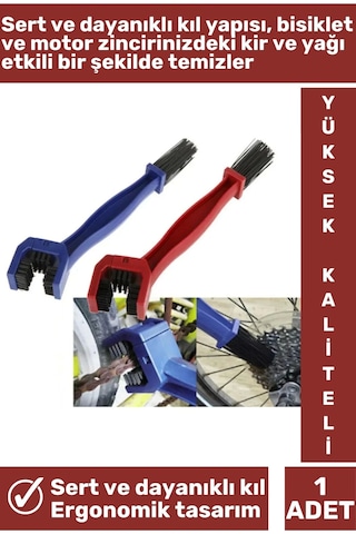 Özel Seri Yüksek Kaliteli Ergonomik Sert Dayanıklı Kıl Bisiklet Motosiklet Zinciri Temizleme Fırçası