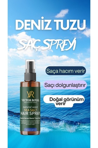 Victor Royal Hacim Ve Dolgunluk Veren Deniz Tuzu Saç Spreyi 100 ML