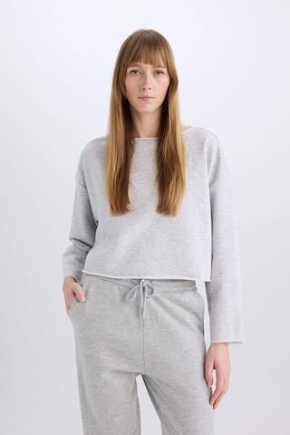 Defacto Fall in Love Bisiklet Yaka Uzun Kollu Casual Pijama Üstü B1279AX23WNGR93 Gri