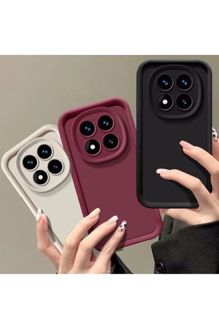 Xiaomi Redmi Note 14 Pro Plus Kılıf Kamera Korumalı Kalın Kenarlı Viera Silikon Case Siyah