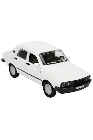 Metal Beyaz Toros Araba Kapısı Açılan Sesli Işıklı Efsane Toros Beyaz Diecast 13 Cm Çek Bırak Model Araba