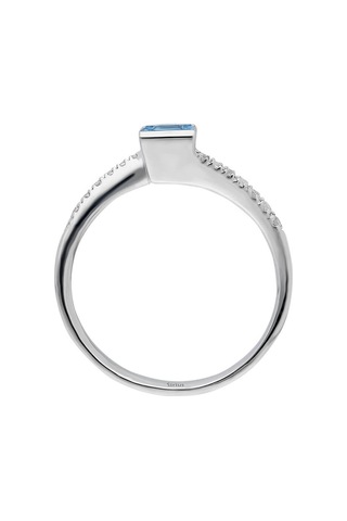 Sirius Pırlanta Ve Prenses Kesim Mavi Topaz Taşlı Yüzük 0823R0181