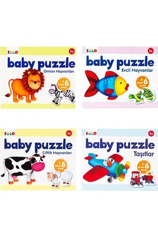 +1 Yaş 4'Lü Baby Puzzle Seti (Eolo Yayınları)