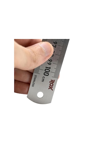Rox 0201 Çift Taraflı Çelik Cetvel 1000 Mm Gri